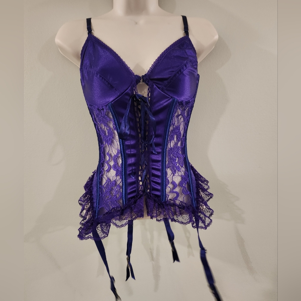 Purple lace corset